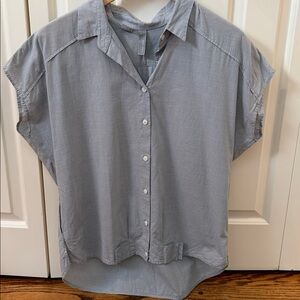 Sibel Saral sz S (Oversize Fit - up to M/L) Cotton Soft Light Button Down w Pkts
